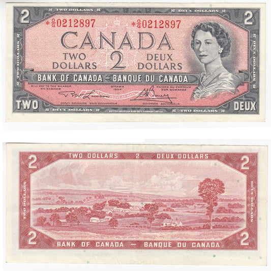 BC-38dA 1954 Canada $2 Lawson-Bouey, *O/G, EF