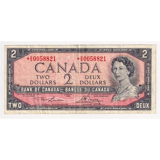 BC-38dA 1954 Canada $2 Lawson-Bouey, *O/G, F-VF