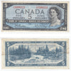 BC-39b 1954 Canada $5 Beattie-Rasminsky, Y/S, Very Fine (VF20)