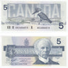BC-56d 1986 Canada $5 Knight-Thiessen, ANJ, Gem Uncirculated (GUNC65)