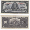 BC-24b 1937 Canada $10 Gordon-Towers, M/D, Very Fine (VF20)