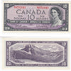BC-40b 1954 Canada $10 Beattie-Rasminsky, M/T, AU-UNC (AU55)