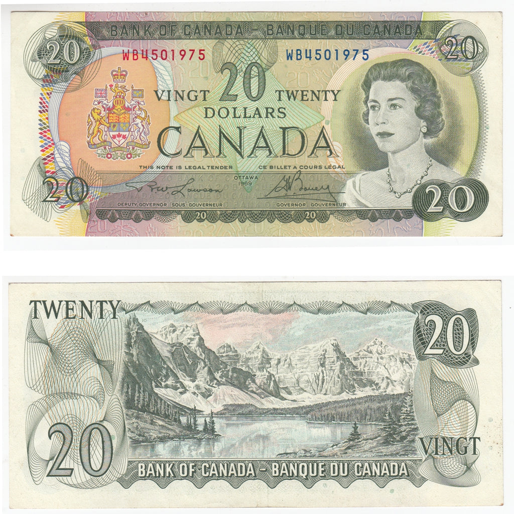 BC-50b 1969 Canada $20 Lawson-Bouey, WB, EF-AU (EF45)
