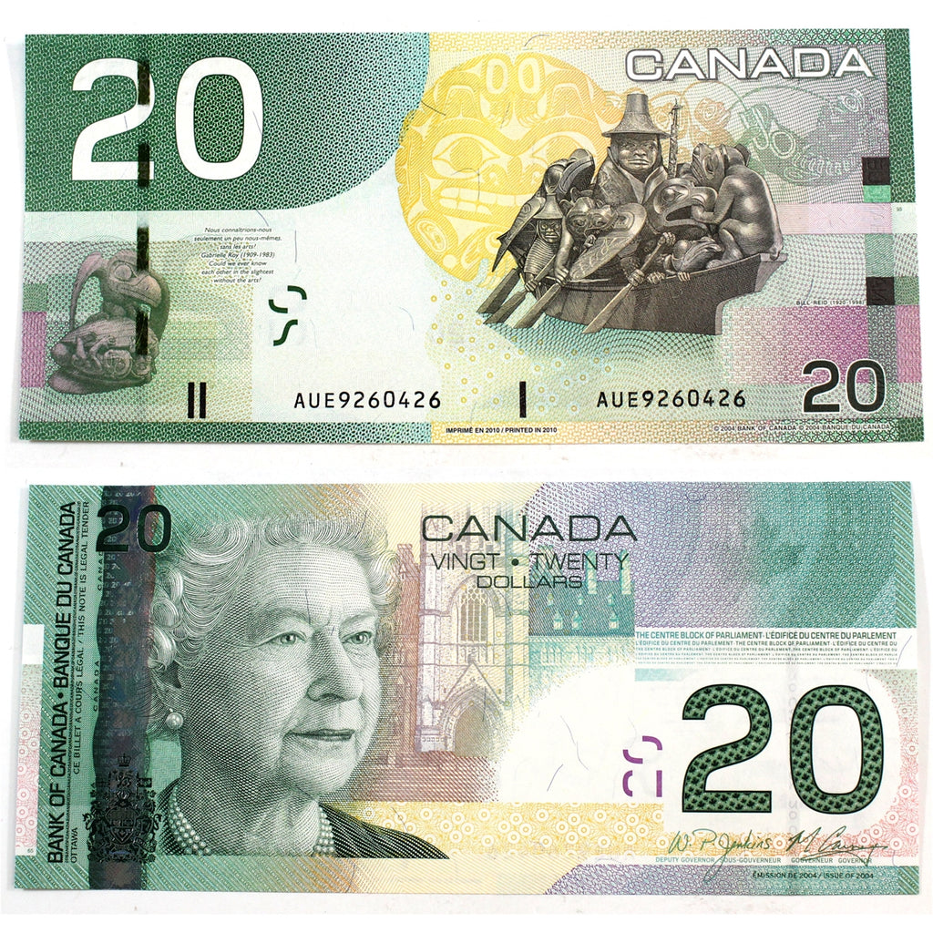 BC-64b-i 2010 Canada $20 Jenkins-Carney, AUE, Uncirculated (MS60)