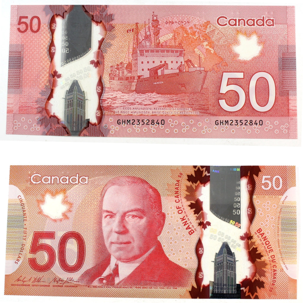 BC-72b 2012 Canada $50 Wilkins-Poloz, GHM, Choice Uncirculated (CUNC63)