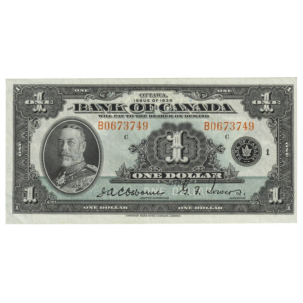 BC-1 1935 Canada $1 Osborne-Towers, English, Series B, EF-AU (EF45)