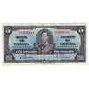 BC-23b 1937 Canada $5 Gordon-Towers, C/C, Extra Fine (EF40)