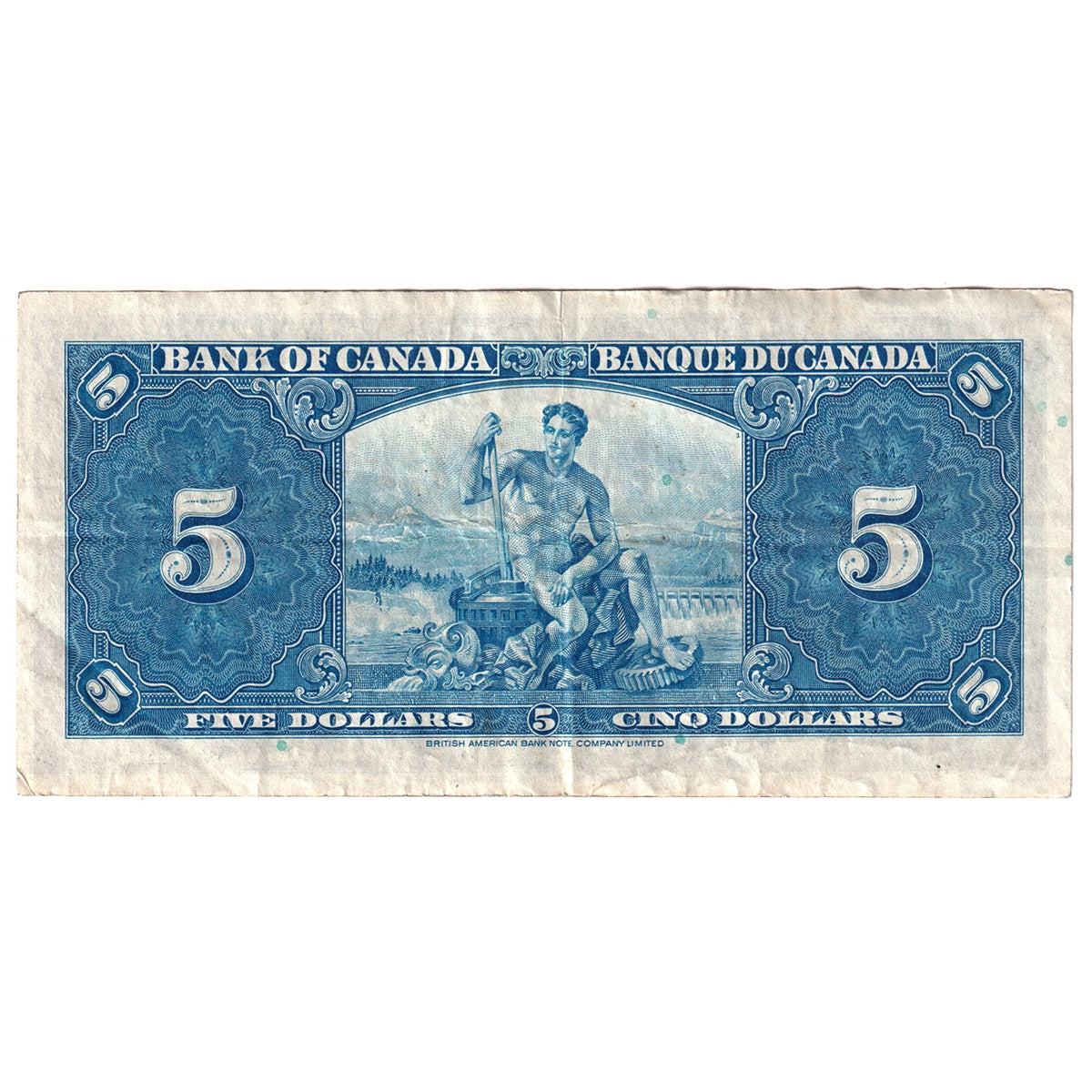 BC-23b 1937 Canada $5 Gordon-Towers, C/C, Extra Fine (EF40)