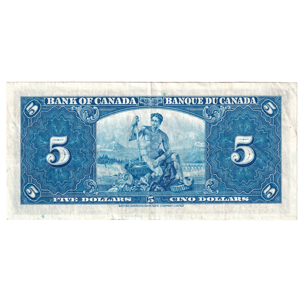 BC-23b 1937 Canada $5 Gordon-Towers, H/C, VF-EF (VF30)