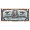 BC-23c 1937 Canada $5 Coyne-Towers, Y/C, Fine (F12)