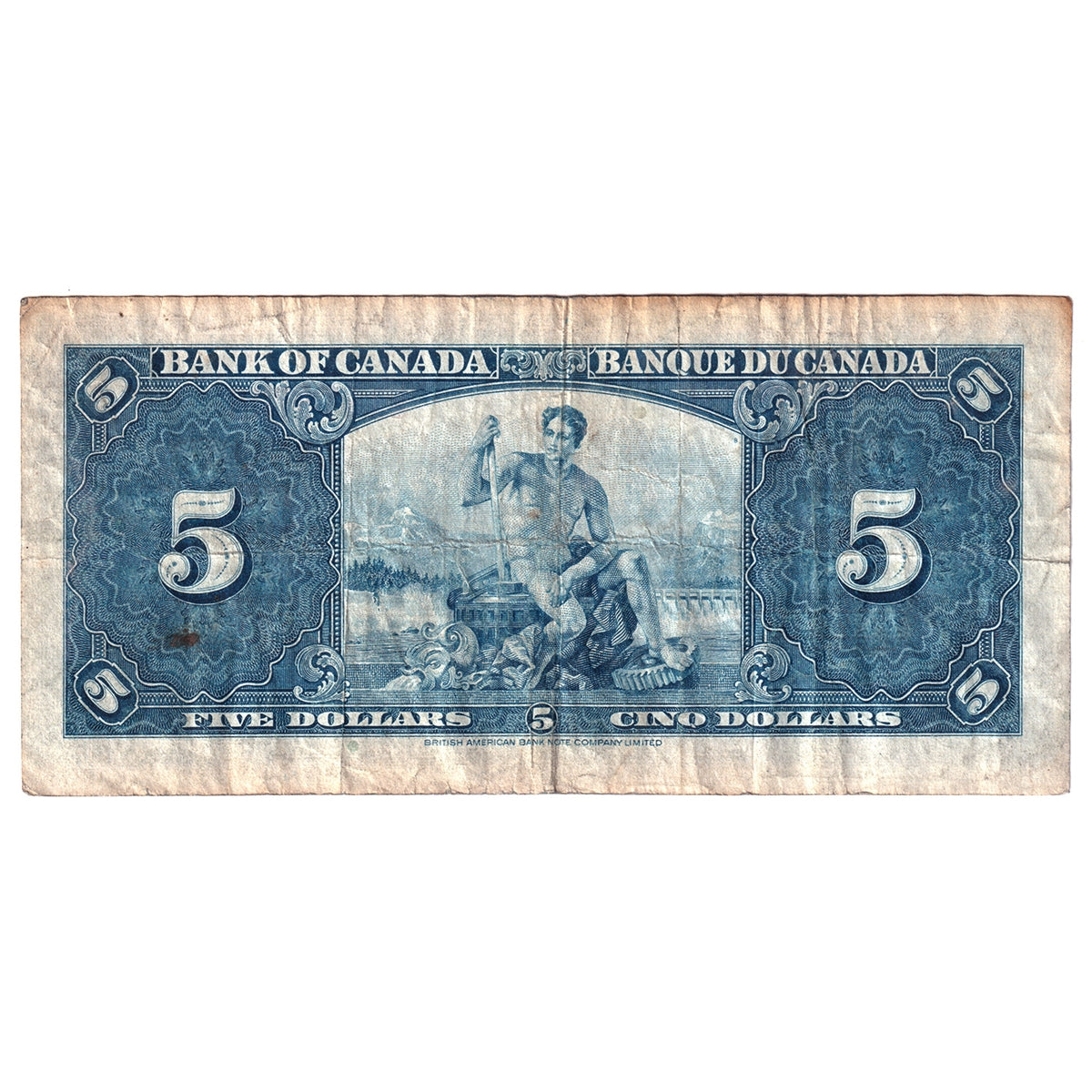 BC-23c 1937 Canada $5 Coyne-Towers, D/S, F-VF (F15)