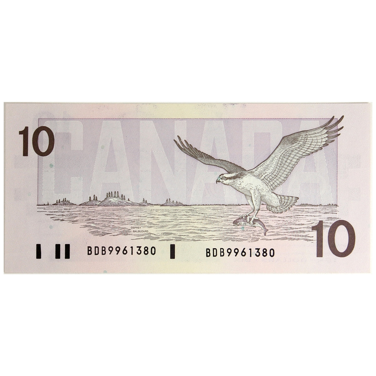 BC-57a 1989 Canada $10 Thiessen-Crow, BDB, Choice Uncirculated (CUNC63)