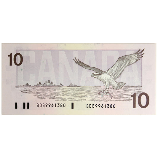 BC-57a 1989 Canada $10 Thiessen-Crow, BDB, Choice Uncirculated (CUNC63)