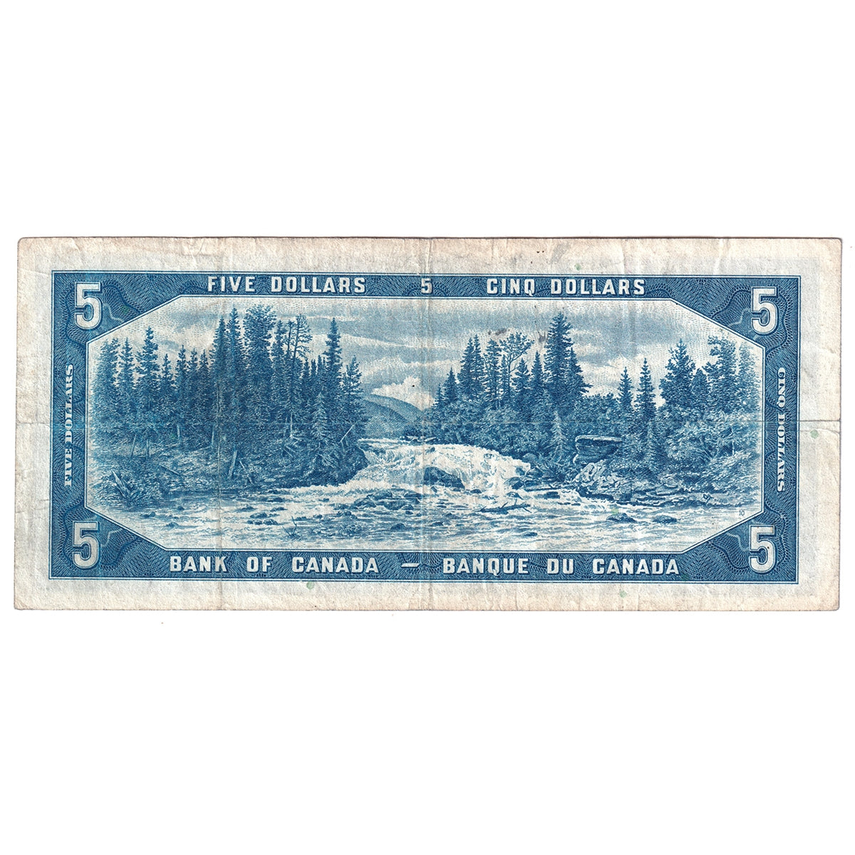 BC-31b 1954 Canada $5 Beattie-Coyne, Devil's Face, F/C, F-VF (F15)