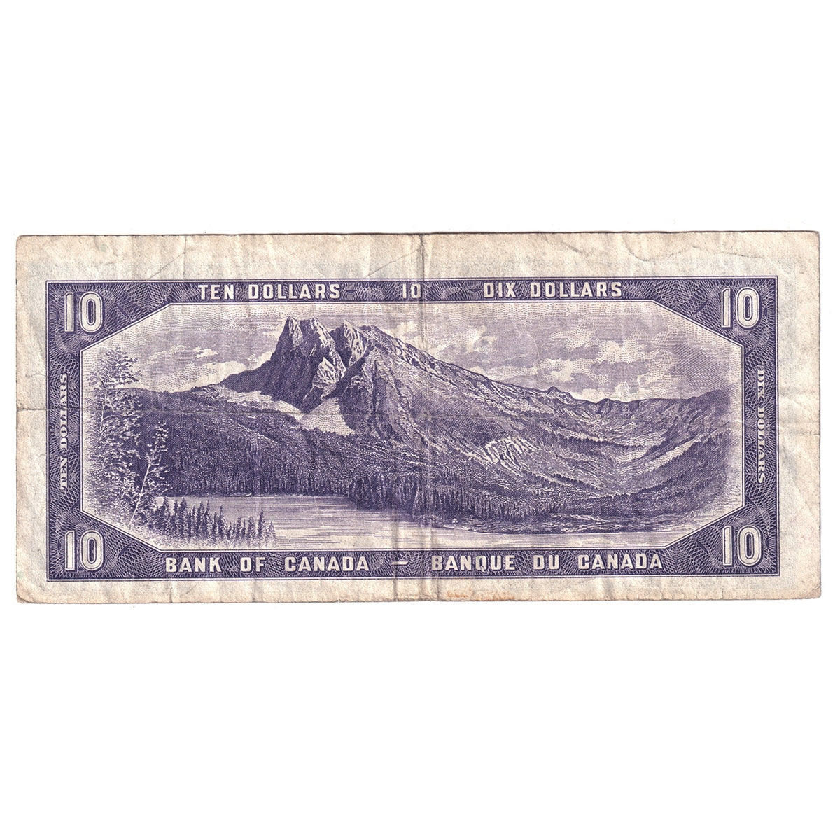 BC-32b 1954 Canada $10 Beattie-Coyne, Devil's Face, G/D, F
