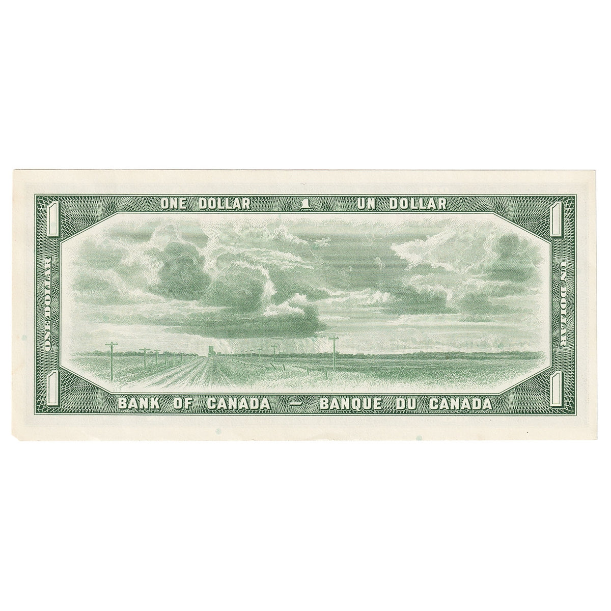 BC-37b 1954 Canada $1 Beattie-Rasminsky, G/O, AU-UNC (AU55)