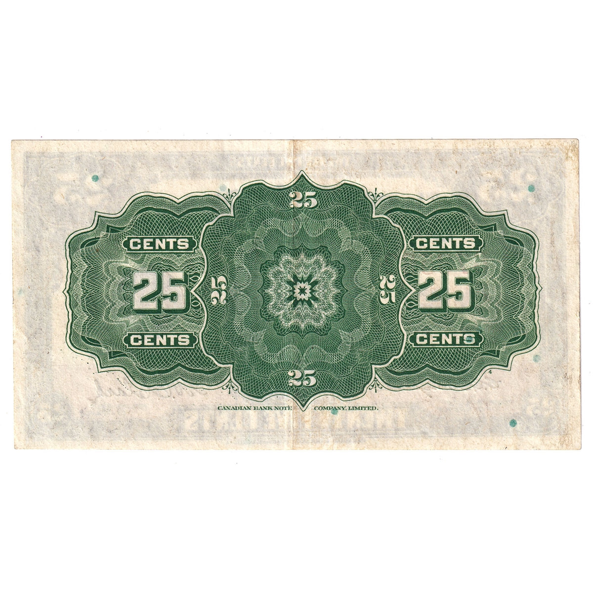 DC-24d 1923 Dominion 25 cent Shinplaster Campbell-Clark, EF-AU (EF45)