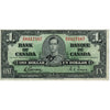 BC-21c 1937 Canada $1 Gordon-Towers, Z/A, VF