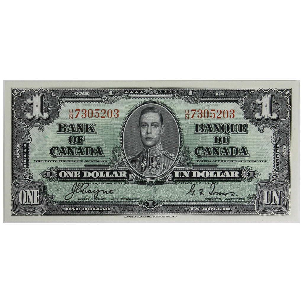 BC-21d 1937 Canada $1 Coyne-Towers, U/N, EF-AU (EF45)