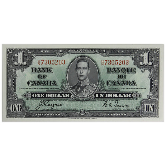 BC-21d 1937 Canada $1 Coyne-Towers, U/N, EF-AU (EF45)