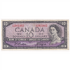 BC-40a 1954 Canada $10 Beattie-Coyne, X/D, F-VF (F15)