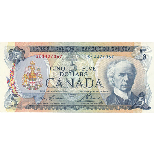 BC-48b 1972 Canada $5 Lawson-Bouey, SE, EF