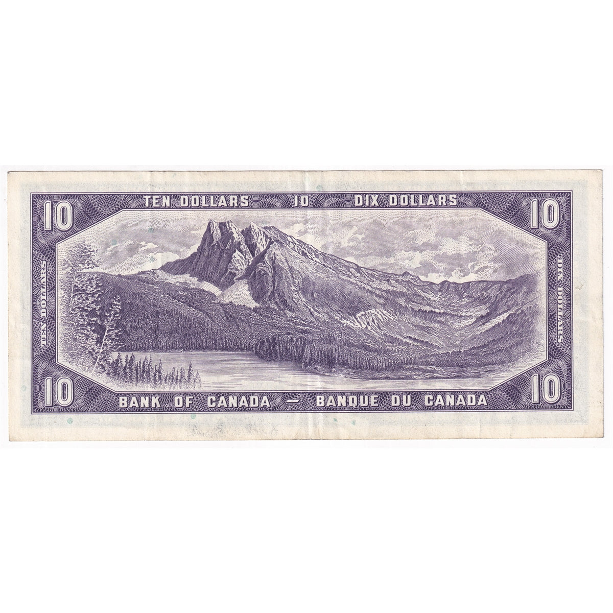 BC-40b 1954 Canada $10 Beattie-Rasminsky, T/T, VF-EF (VF30)