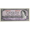 BC-40b 1954 Canada $10 Beattie-Rasminsky, R/V, Uncirculated (MS60)