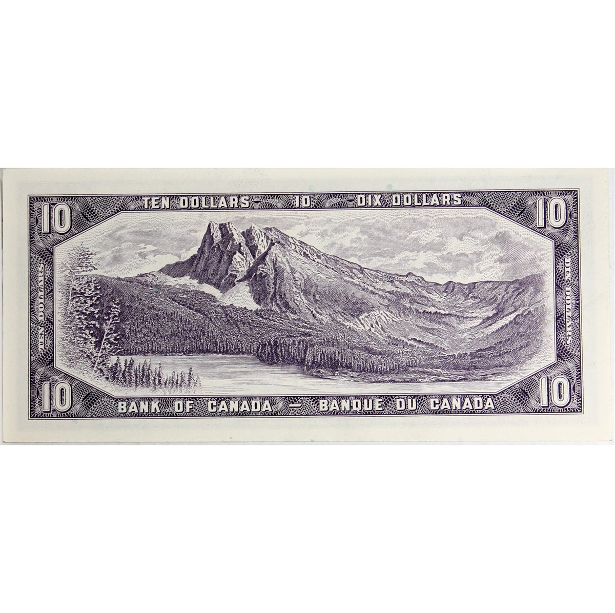 BC-40b 1954 Canada $10 Beattie-Rasminsky, R/V, Uncirculated (MS60)