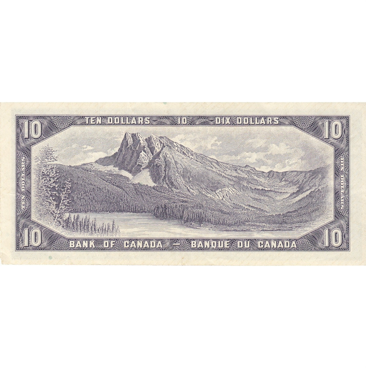 BC-40b 1954 Canada $10 Beattie-Rasminsky, T/V, Very Fine (VF20)
