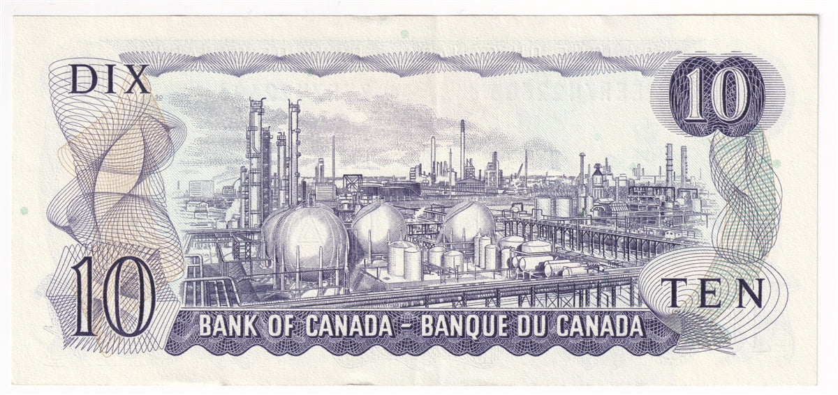 BC-49d 1971 Canada $10 Crow-Bouey, EER, Almost Uncirculated (AU50)