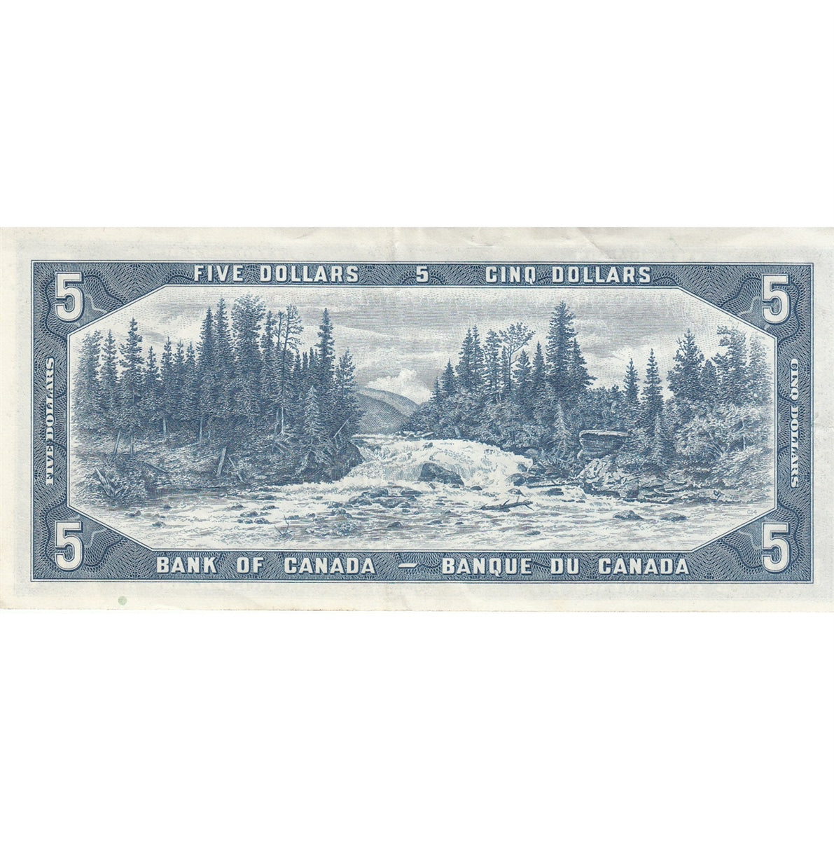 BC-39b 1954 Canada $5 Beattie-Rasminsky, Z/C, VF-EF (VF30)