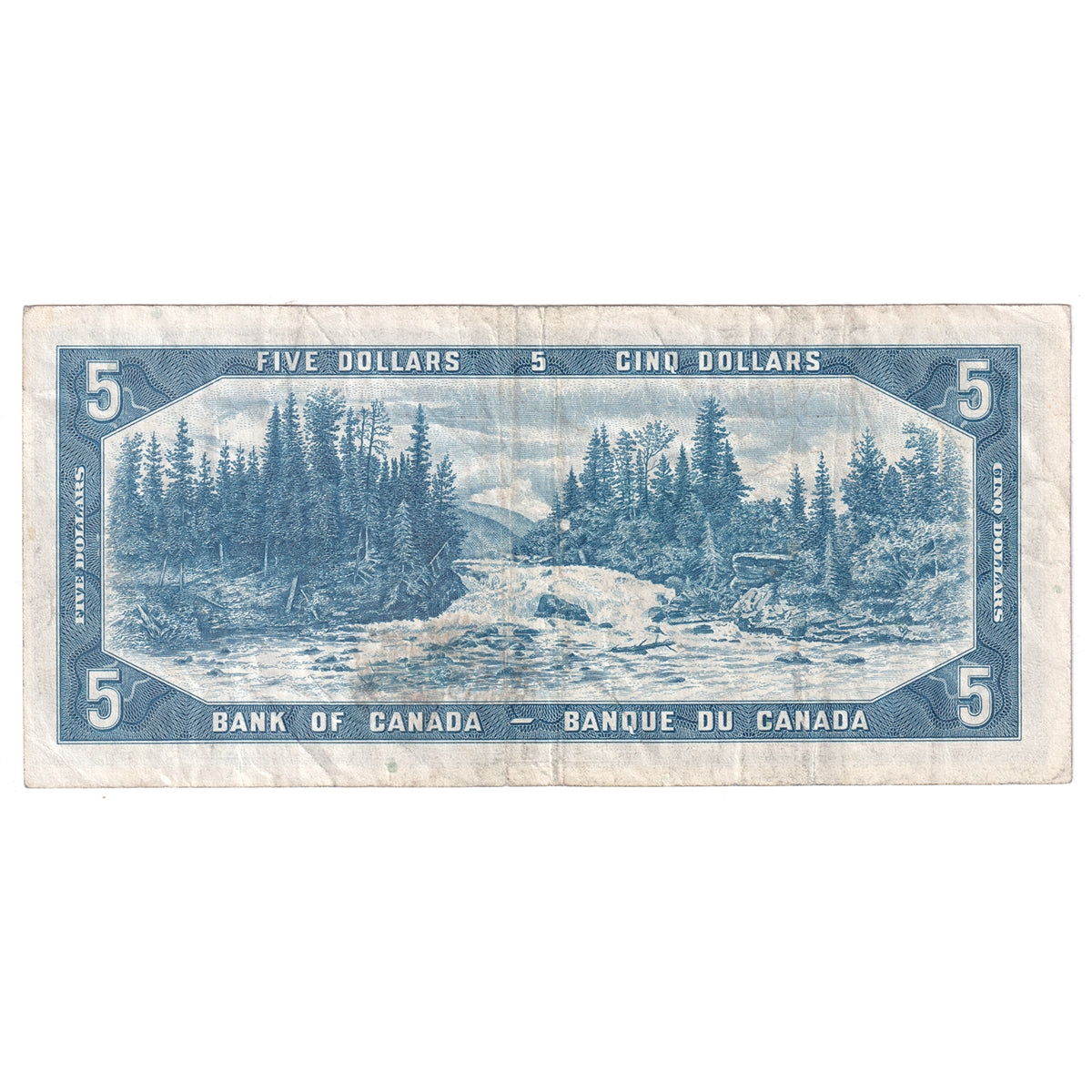 BC-39b 1954 Canada $5 Beattie-Rasminsky, A/S, F-VF (F15)