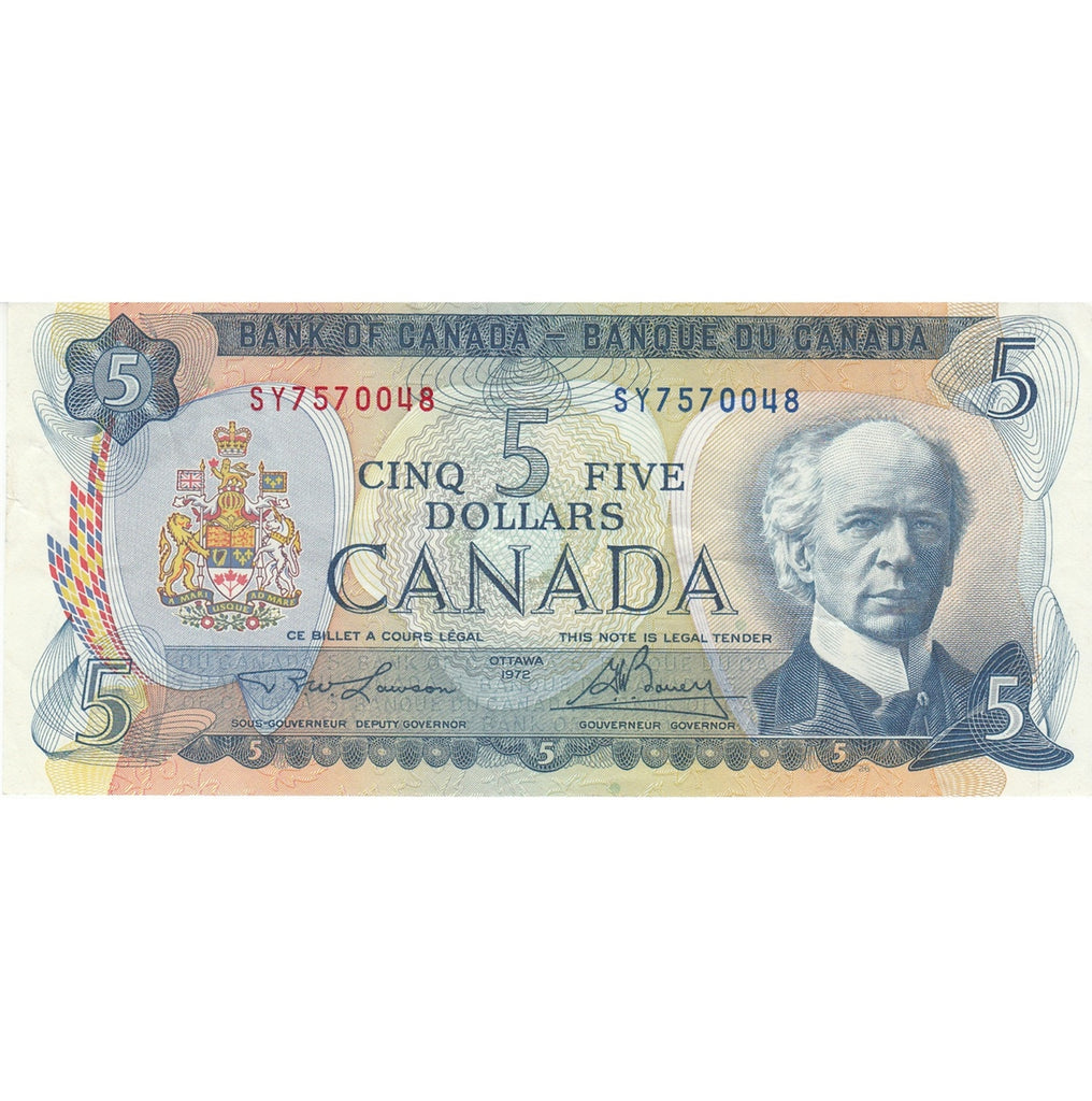 BC-48b 1972 Canada $5 Lawson-Bouey, SY, VF-EF (VF30)