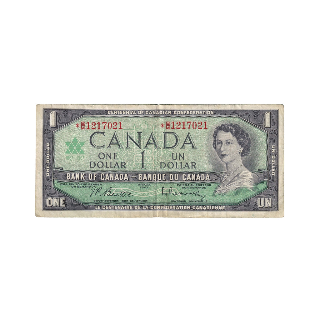 BC-45bA-i 1967 Canada $1 Beattie-Rasminsky, *B/M, F-VF