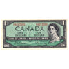 BC-37b 1954 Canada $1 Beattie-Rasminsky, E/O, AU-UNC (AU55)