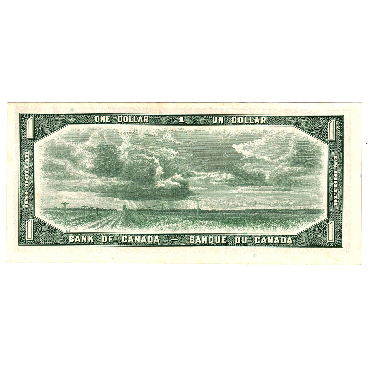 BC-37b 1954 Canada $1 Beattie-Rasminsky, E/O, AU-UNC (AU55)
