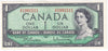 BC-37b-i 1954 Canada $1 Beattie-Rasminsky, Z/P, EF-AU (EF45)