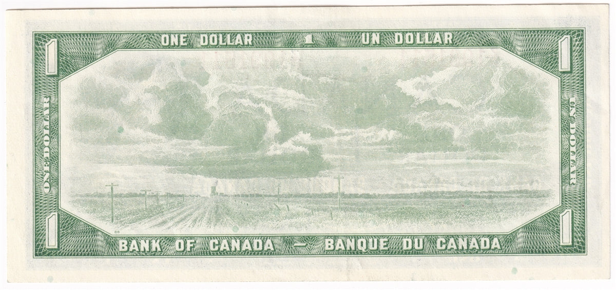 BC-37b-i 1954 Canada $1 Beattie-Rasminsky, Z/P, EF-AU (EF45)