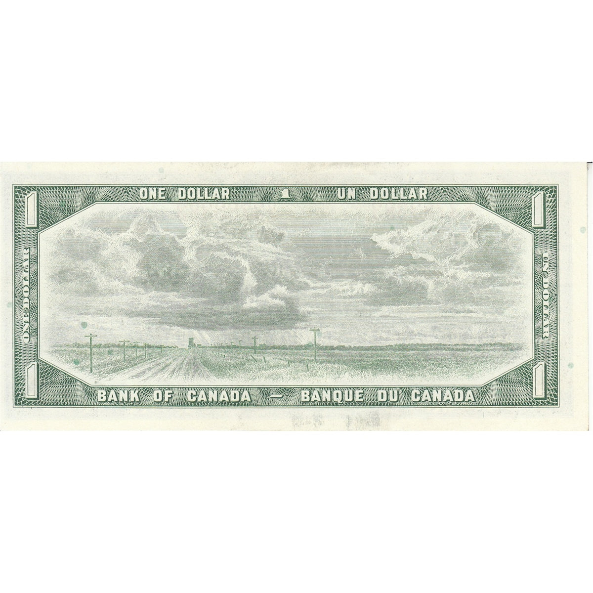 BC-37c 1954 Canada $1 Bouey-Rasminsky, U/F, Almost Uncirculated (AU50)