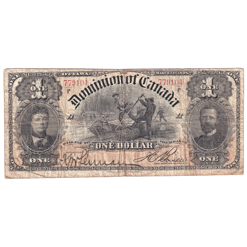 DC-13c 1898 Dominion $1 Various-Boville, Inward ONEs, Very Good (VG8)