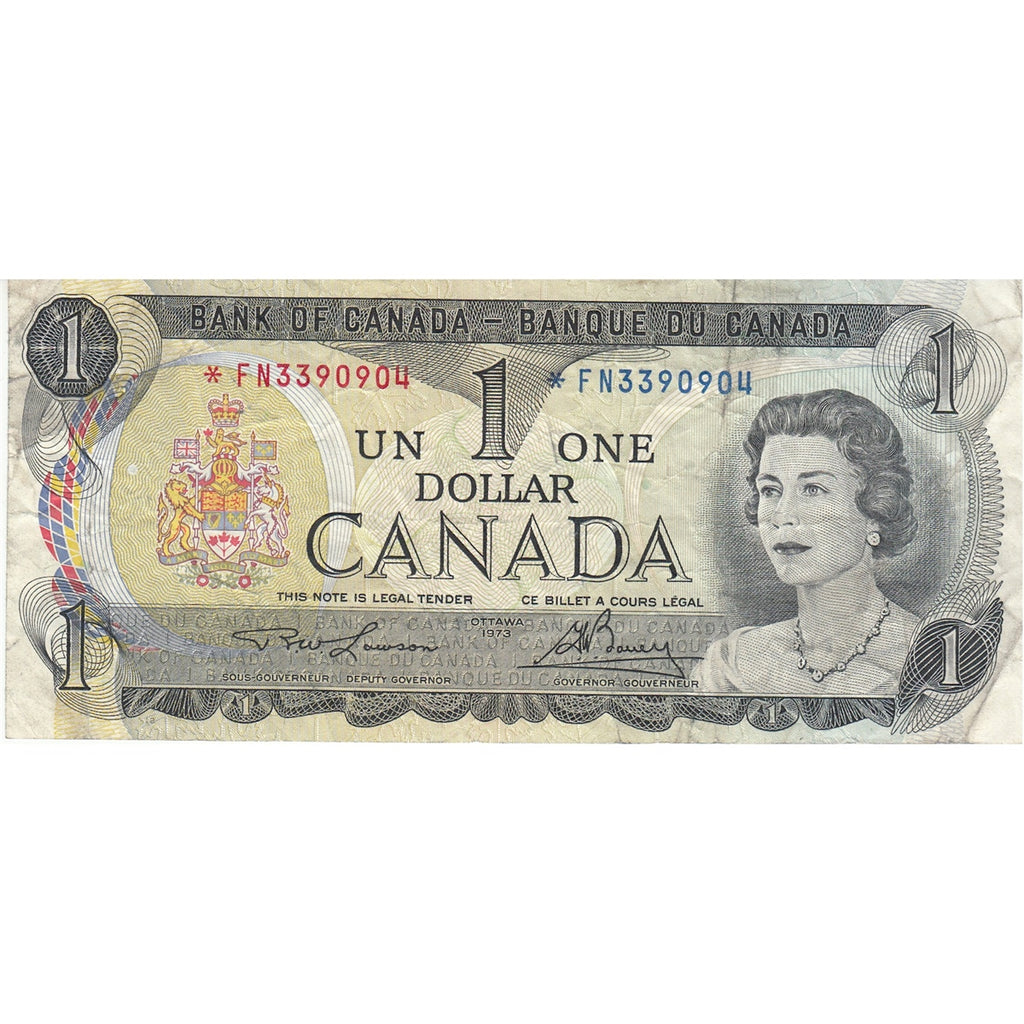 BC-46aA 1973 Canada $1 Lawson-Bouey, *FN, Very Fine (VF20)