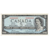 BC-39b 1954 Canada $5 Beattie-Rasminsky, Z/S, EF-AU (EF45)