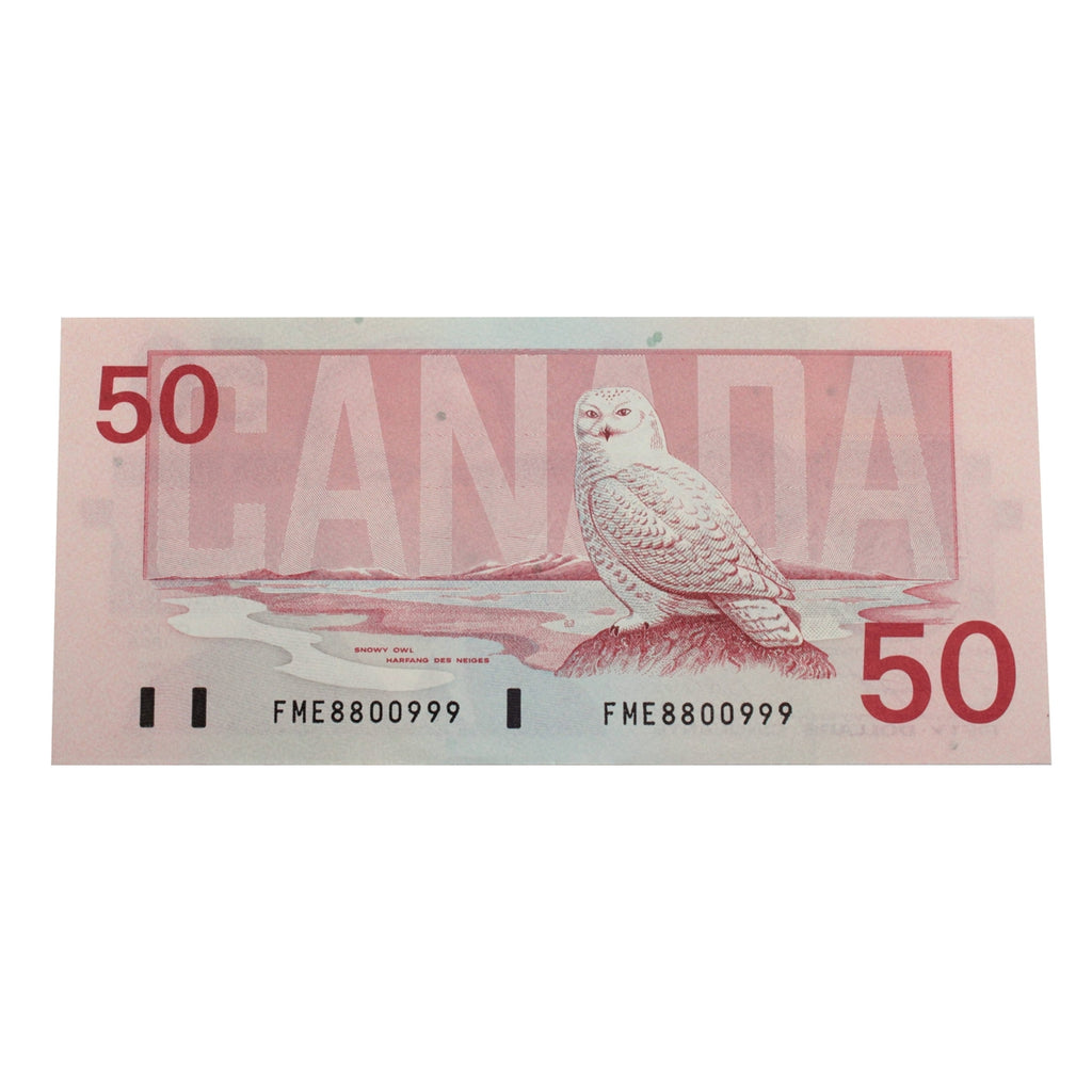BC-59dA 1988 Canada $50 Knight-Dodge, FME (8.68-9.00), Almost Uncirculated (AU50)
