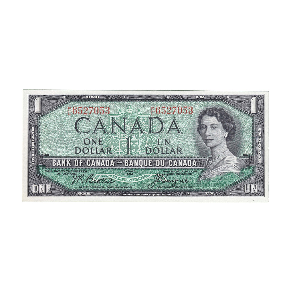 BC-37a 1954 Canada $1 Beattie-Coyne, P/L, Uncirculated (MS60)