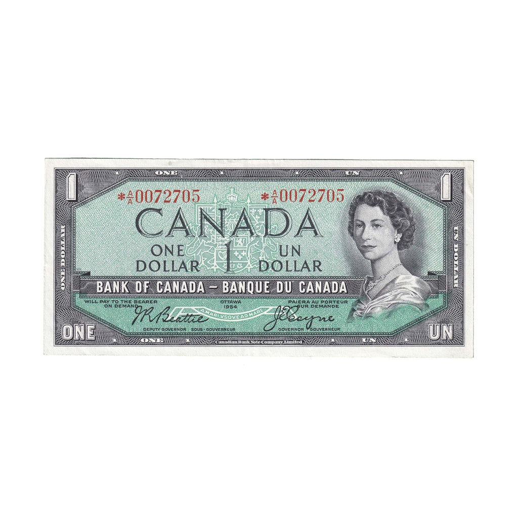 BC-37aA 1954 Canada $1 Beattie-Coyne, *A/A, EF-AU (EF45)