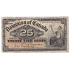 DC-15a 1900 Dominion 25 cent Shinplaster Courtney, G-VG (G6)