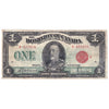 DC-25g 1923 Dominion $1 McCavour-Saunders, Red Seal 2, Series X, Fine (F12)
