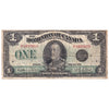 DC-25o 1923 Dominion $1 Campbell-Clark, Black Seal, Group 4, Series F, F