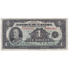 BC-2 1935 Canada $1 Osborne-Towers, French, F-VF (F15)